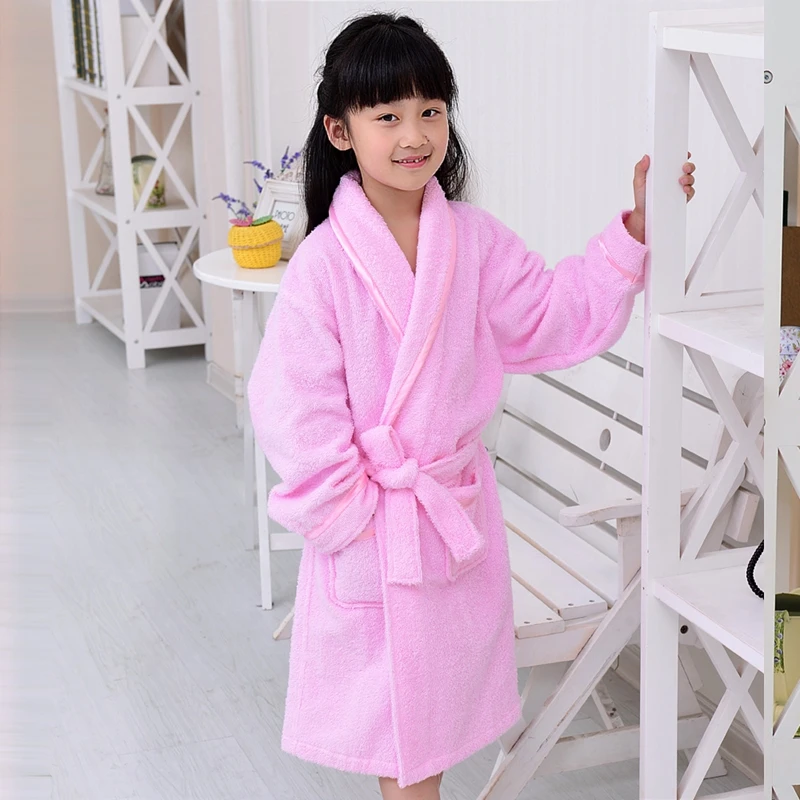 Детский халат детский банный с полотенцами одежда для сна розовый девочек синий
