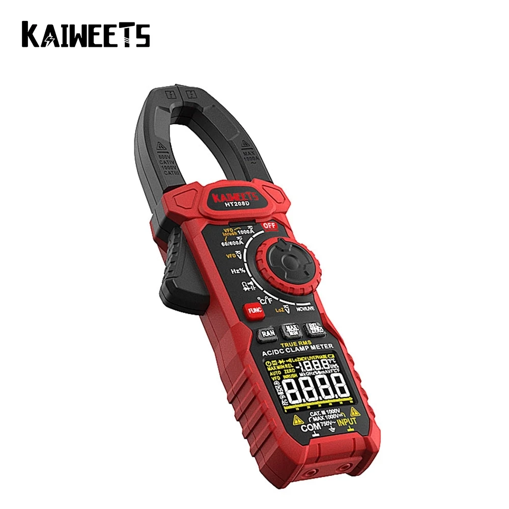 

1000A AC DC Digital Clamp Meter Multimeter Pinza Amperimetrica True RMS High Precision Capacitance NCV Ohm Hz Tester