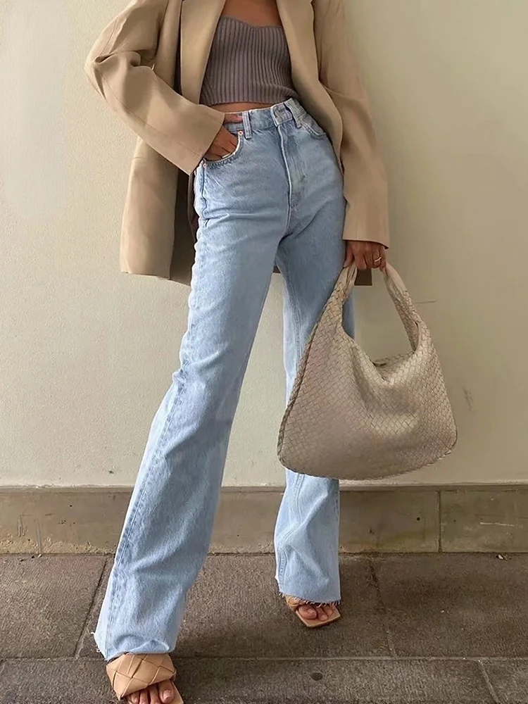 

Women's Straight Leg Jeans Casual Fashion Denim Bottom Harajuku Boyfriend Long High Waist Baggy Jeans Fall Pants Y2k Jeans