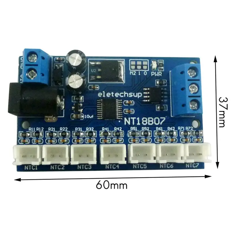 Фото YSS-10X 7-канальный датчик температуры RS485 NTC, измерительный прибор MODBUS RTU, безбумажный регистратор, ПЛК NT18B07 №5