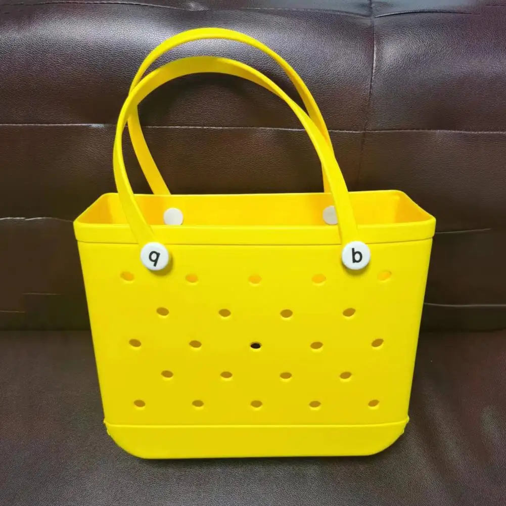 Multi Holes Storage Bag for Women Handbag Waterproof EVA Shoulder Bag Standing Picnic Beach Bag Shopping Bag сумка женская images - 6