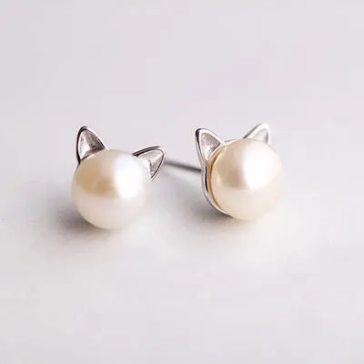 

Женское украшение из серебра S925 пробы, простой, милый, милый и элегантный стиль в виде кошки