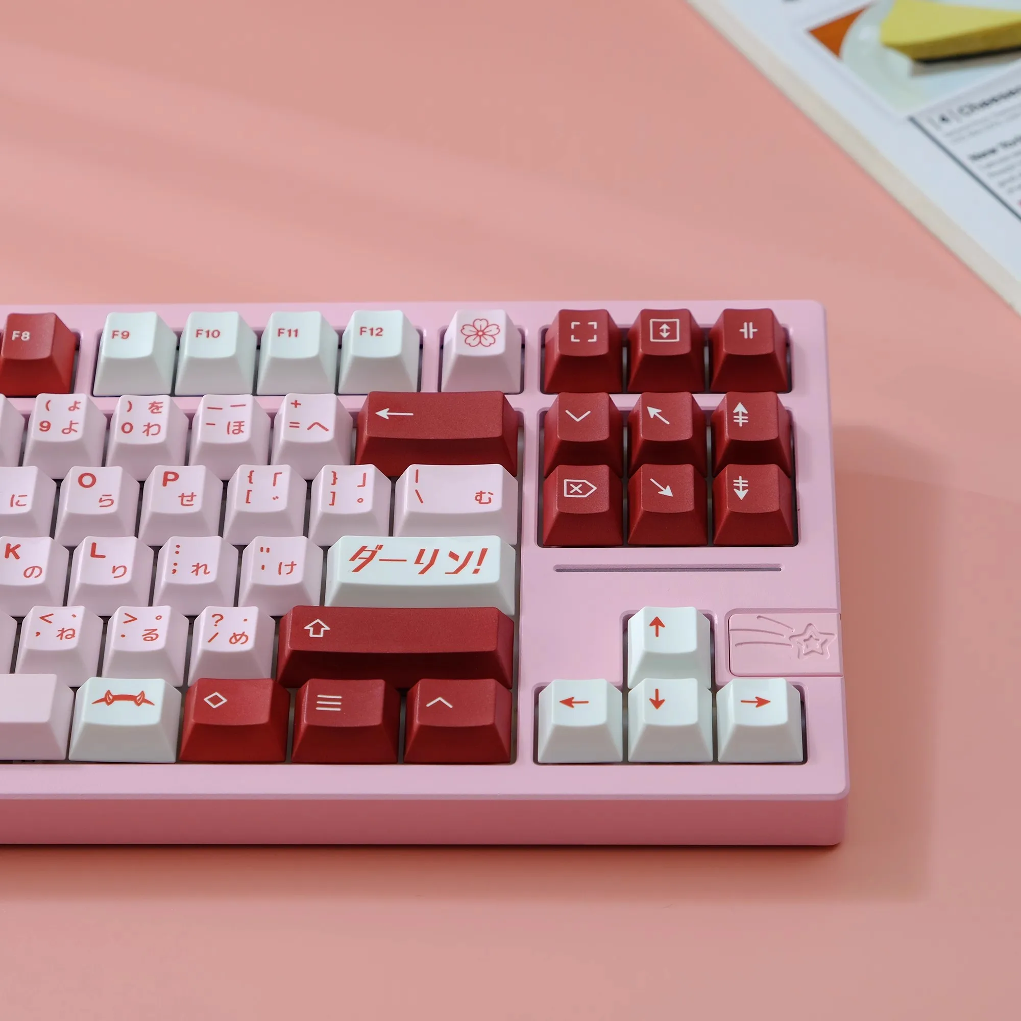 143 клавиши/набор Aifei Clone GMK Darling колпачки для клавиш PBT Dye Subbed вишневый профиль