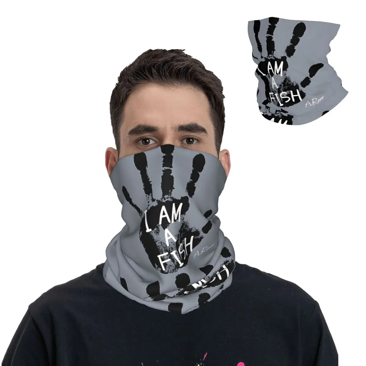 I Am A Fish-красная карликовая бандана на шею гетры мотоциклетный клубный шарф для