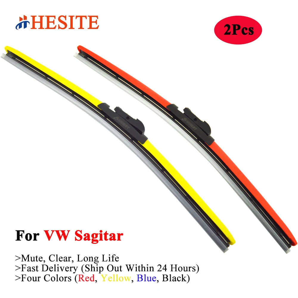 

2Pcs Red Yellow Windshield Wiper Blades For Jetta Sagitar MK6 VW Volkswagen Vehicle Accessories 2006-2020 Winter Wipers 19" 24"