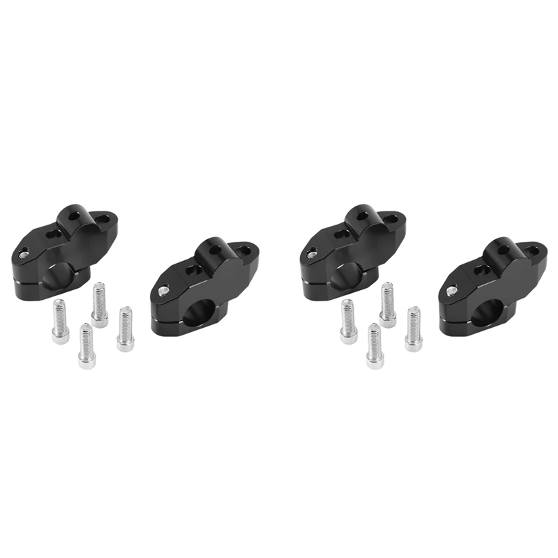 

2X Universal Motorcycle Handlebar Riser For 22Mm Bars Clamp For HONDA SUZUKI KAWASAKI YAMAHA Black