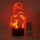 Аниме фигурки Наруто Учиха Итачи ночсветильник 3D Светодиодная акриловая лампа Shippuden экшн-фигурка со сменными цветами Коллекционная модель