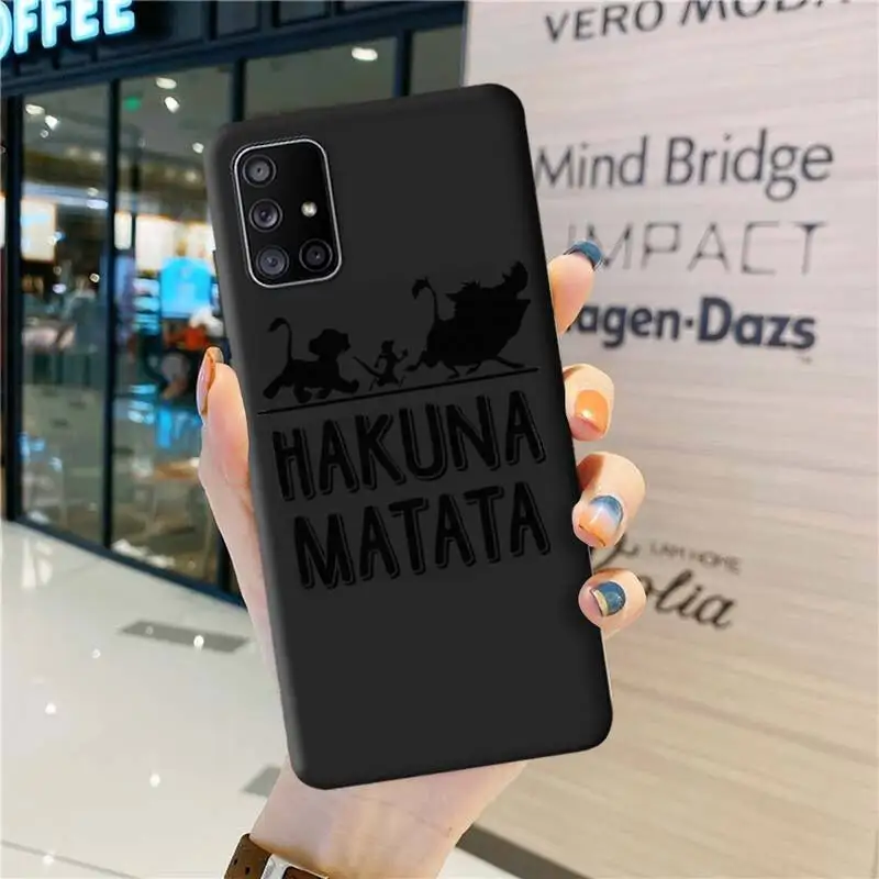 Телефонный чехол Hakuna Matata Lion King Simba Timon для Samsung Galaxy A52 A21S A02S A12 A31 A81 A10 A30 A32 A50 A80 A71 A51 |