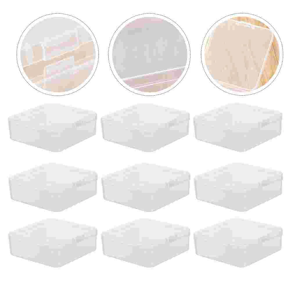 

20 Pcs Transparent Storage Box Bead Organizer Containers Small Plastic Jewelry Pp