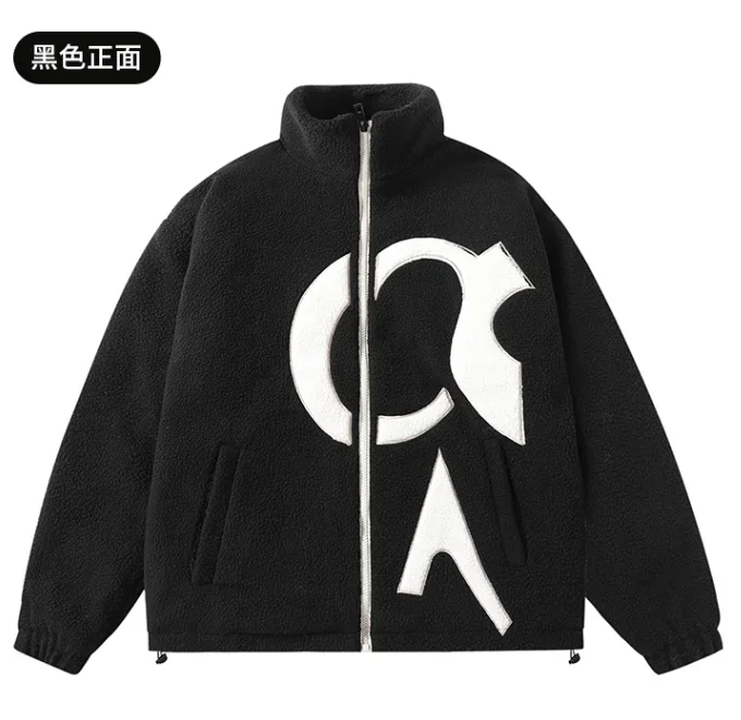 Зимняя флисовая куртка из искусственного меха в стиле хип-хоп мужская корейская