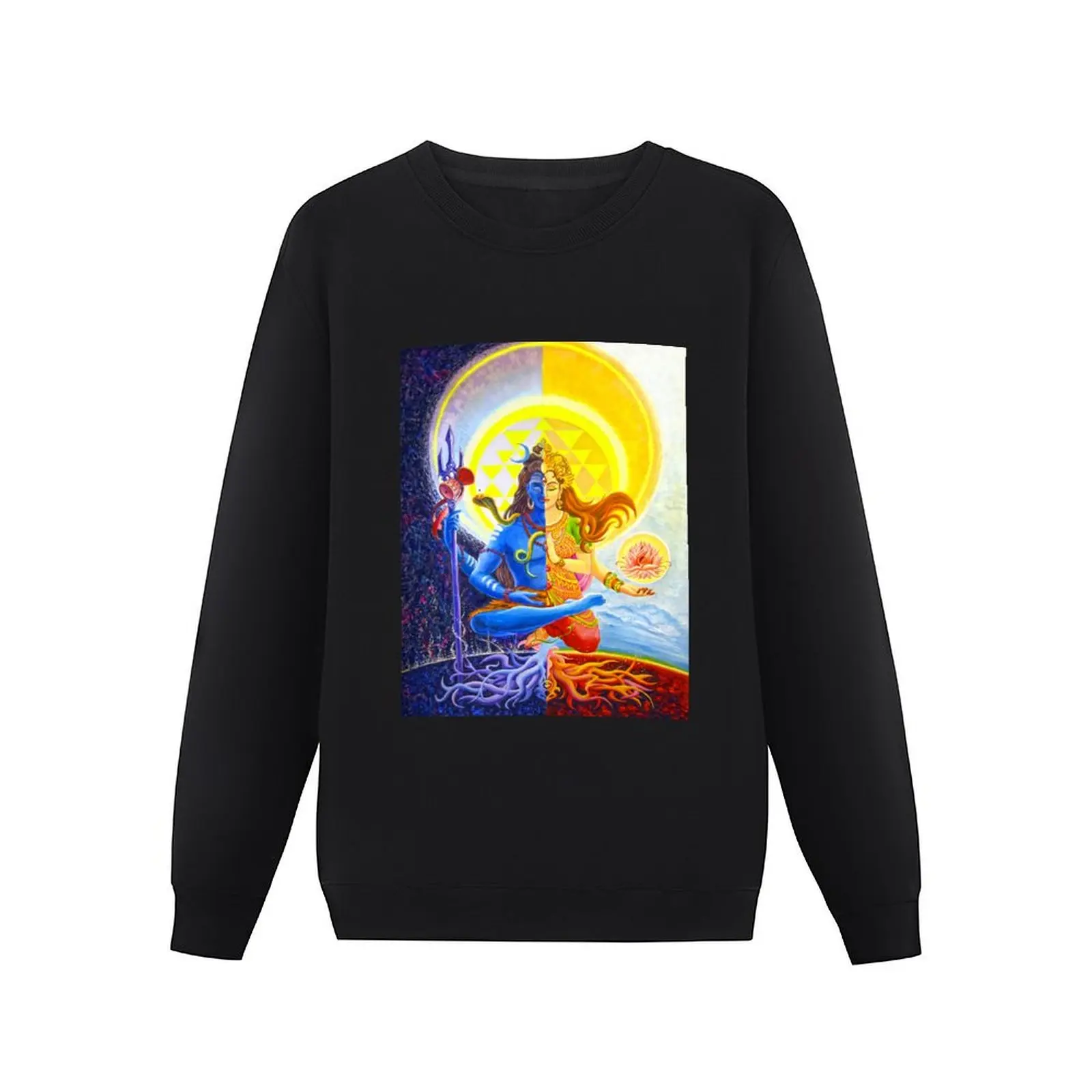 Ardhanarishvara Shiva Shakti Goddess Halfman HalfWoman пуловер с капюшоном одежда в стиле аниме мужская