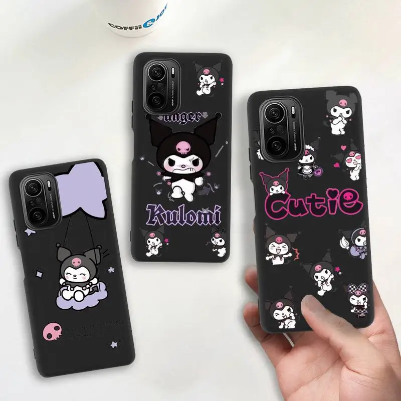 

Cute Sanrio kuromi Phone Case For Redmi 9A K20 K30 K40 Note 11E 11S 11 10 9 Pro Silicone Soft Cover