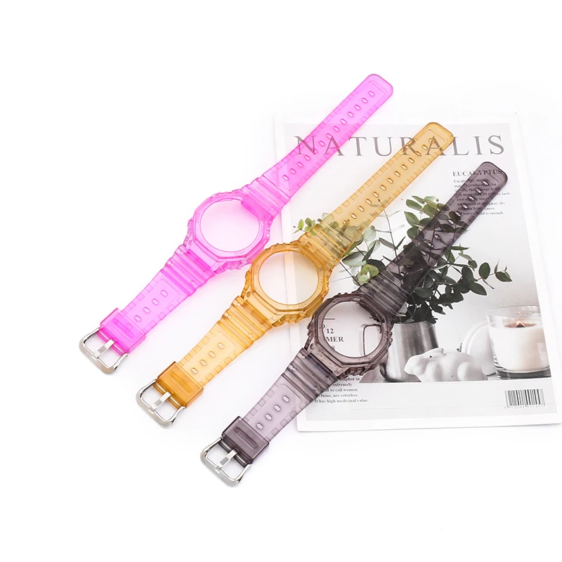 Transparent strap case Suitable for Casio G-SHOCK GA-2100 Watch with Ice Tough transparent men's and women's strap watch accesso