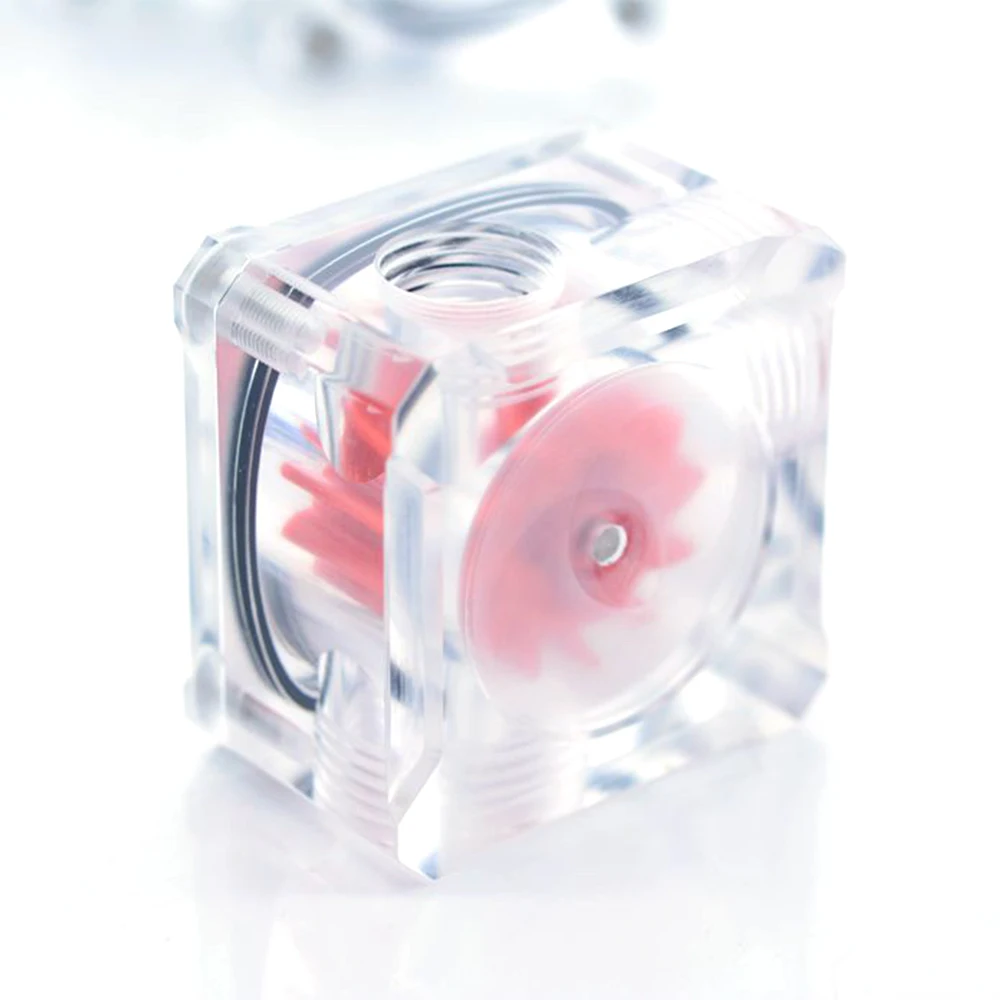 

FREEZEMOD Square Liquid 3-way Flow Meter Observing Transperant 3 Way Water Flow Cube Indicator Water Cooler For Flow Modding