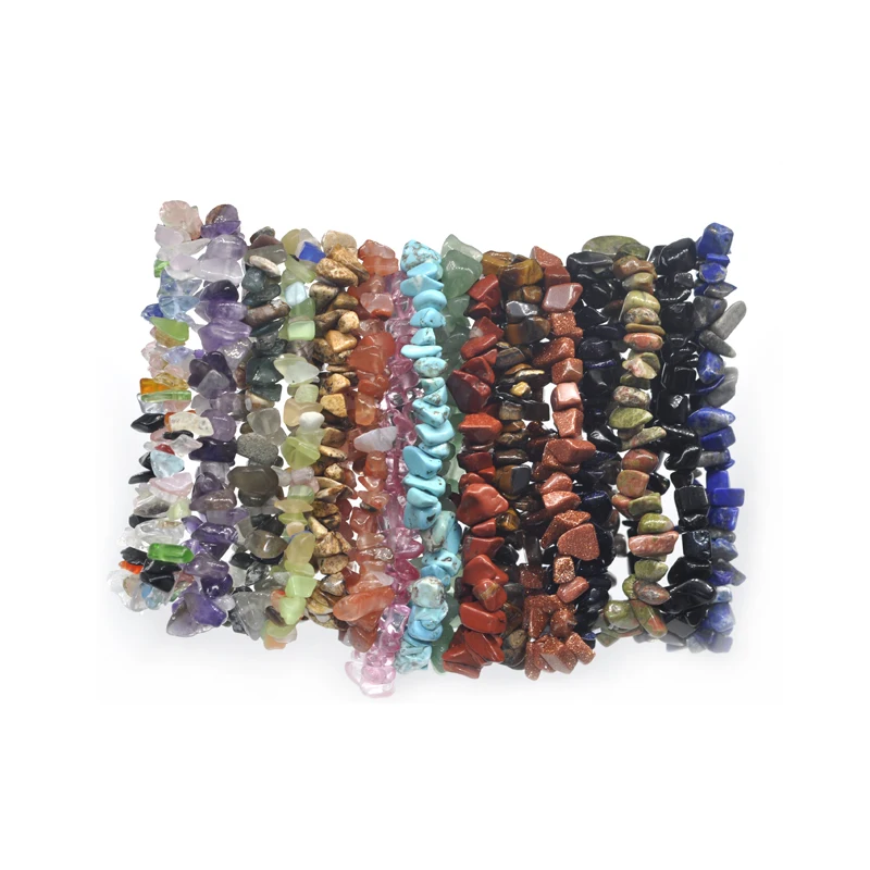 Фото 2018 Hot Multicolor Healing Crystals Natural Stone Strand Women Bracelets Lazuli Reiki  For Woman Summer bracelet femme №1