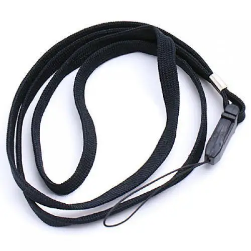 16 inch lanyard neck strapcord phone charm strap for mp3 mp4 cell phone camera usb flash drive id card black accessories free global shipping