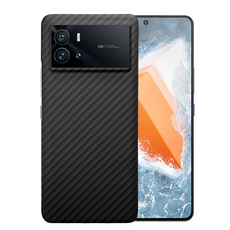 

Carbon Fiber Case For vivo iqoo 9 Case Aramid Fiber Anti-fall Case Business Protective Cover For Vivo iqoo 9 Phone Accessories
