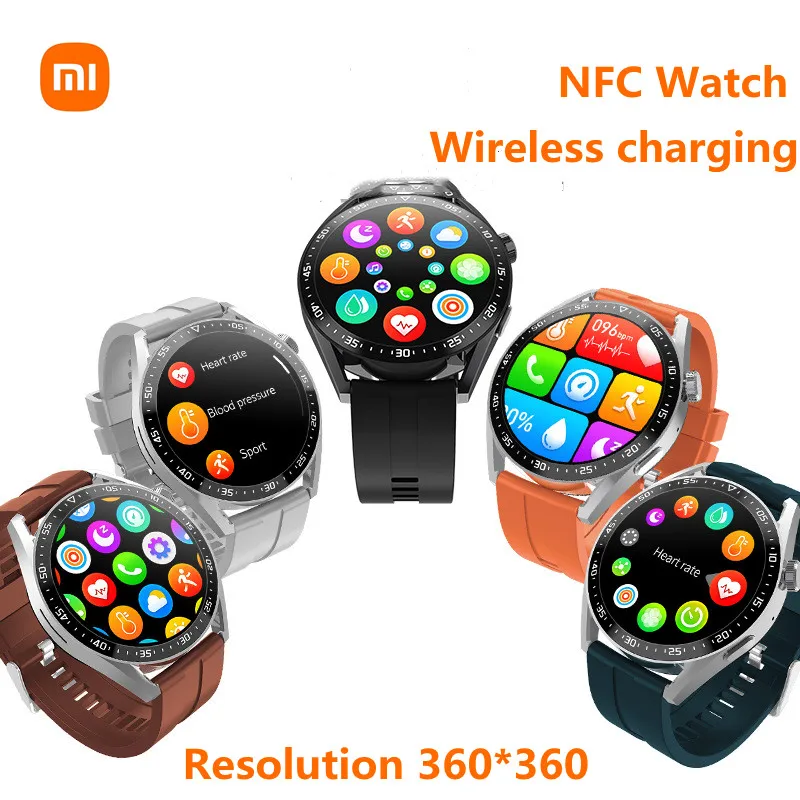 

Xiaomi HW28 NFC Smart Watch Bluetooth Call Offline Payment Men Wireless Charger Assistant Sport Smartwatch For Android IOS