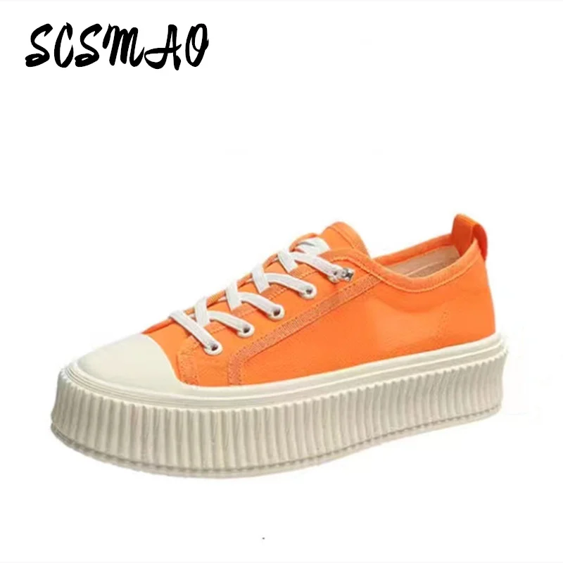 

Women Thick-soled Splicing Bright Surface Casual Shoes 2021 Spring and Autumn New Students Korean Color-soled Women's Shoes