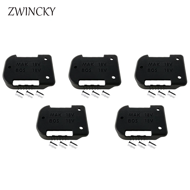 

ZWINCKY 5Pcs 18V Battery Mounts Storage Stand Holder Slots Shelf Rack Stands for Makita BL1860B BL1850B BL1860 BL1850