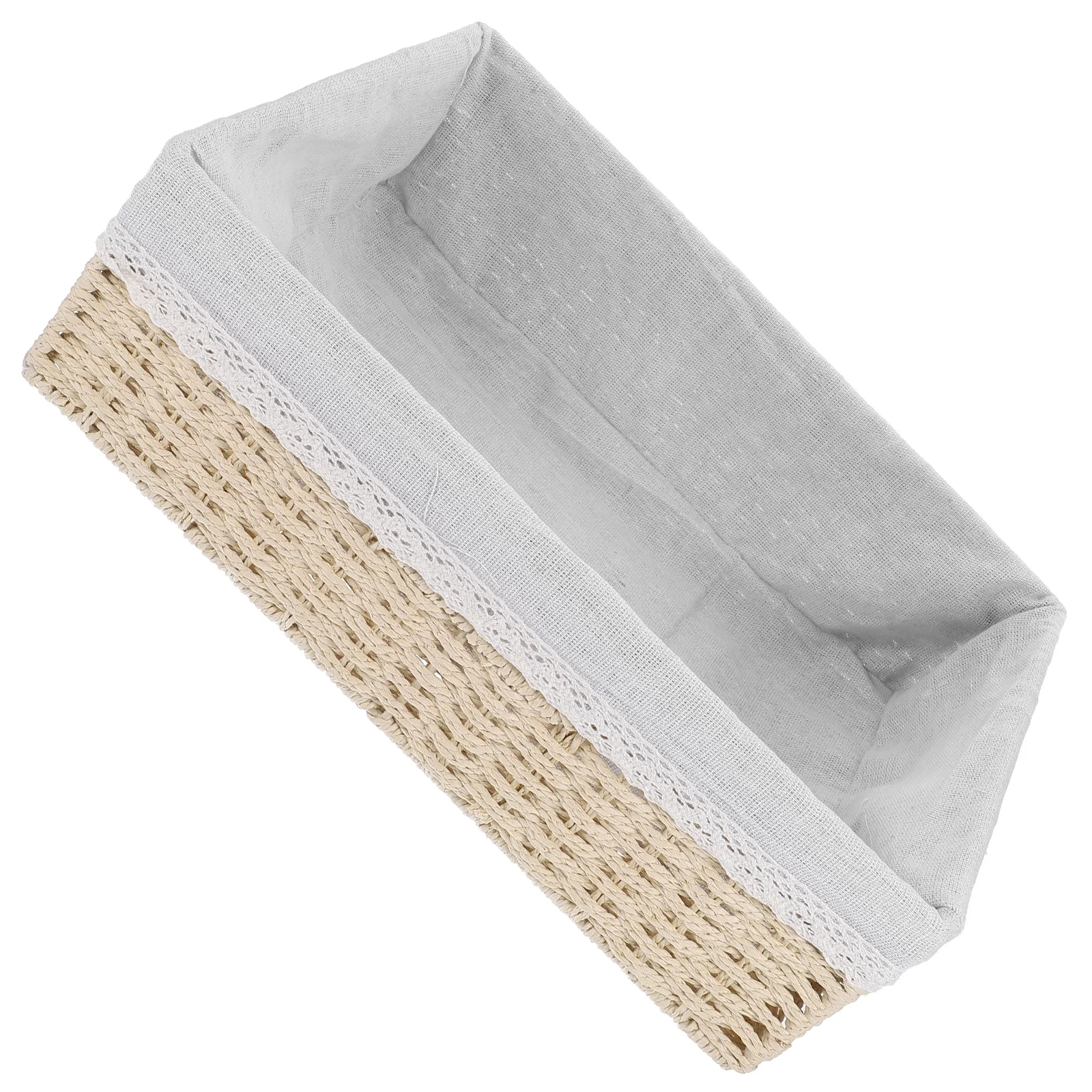 

Storage Basket Household Holder Fruit Desktop Shelves Rattan Multi-functional Cloth Shelf Organizer Bin Woven Baskets