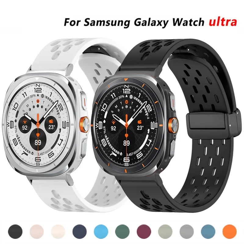 Ремешок магнитный для Samsung Watch 7 ультра-ремешок 47 мм силиконовый спортивный