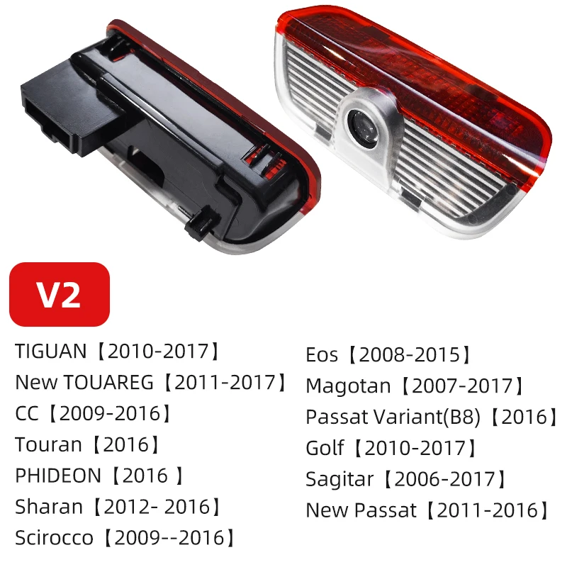

2 шт. светодиодный проектор двери автомобиля с логотипом приветственный свет для Volkswagen Golf Sagitar Passat TIGUAN TOUAREG Touran Phaeton B5 B6 B7 B8 CC