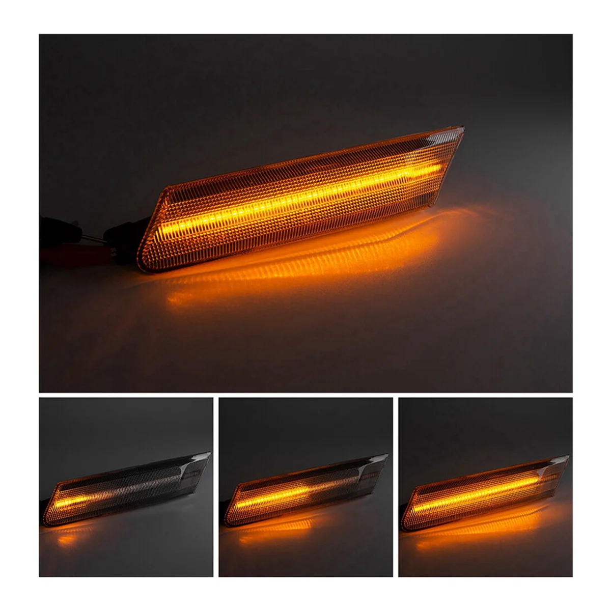 Автомобильные динамические светодиодные янтарные боковые габаритные фонари