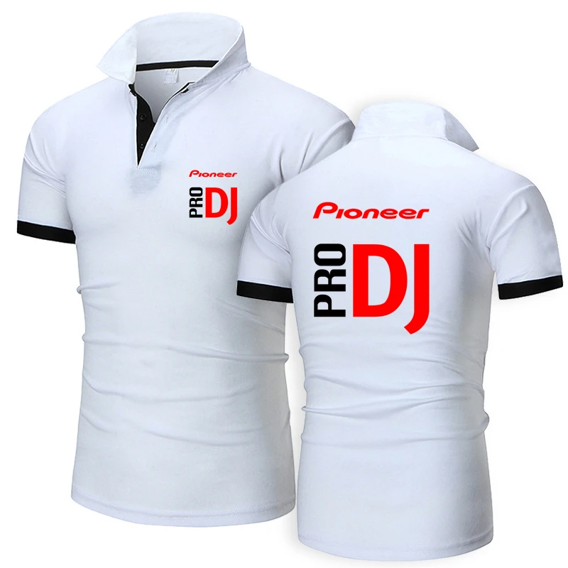 2022 Fashion Summer Men's Short Sleeve Pioneer Pro DJ Printed Polo-shirt Cotton Comfortable Casual Men's T-shirt Customizable