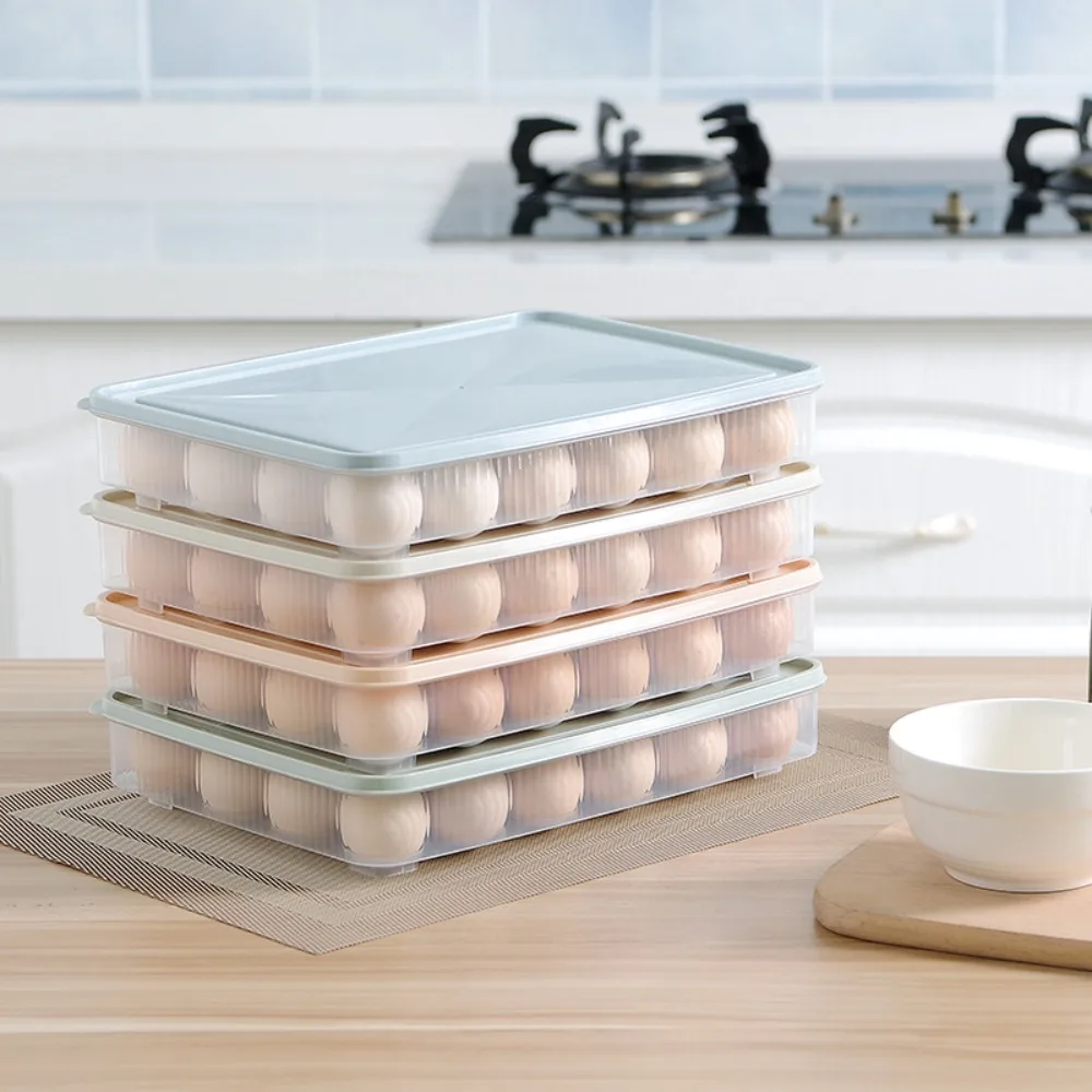 

1Pcs Stackable Egg Storage Box Sealed Fresh-keeping Food Container With Lid Dustproof Durable Eggs Tray