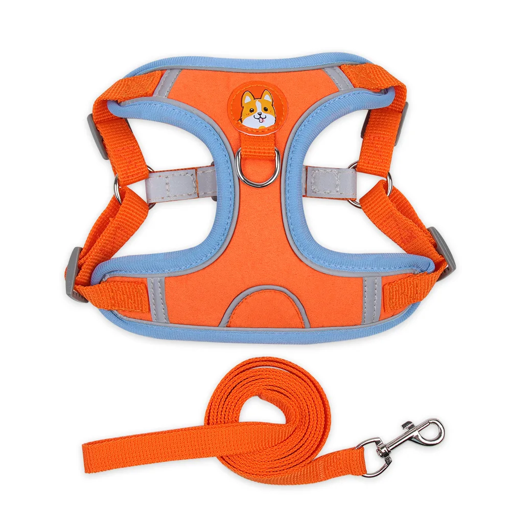

Popular Pet Dog Harness Pet Vest Sets Neoprene Dog Harness Leash Set for Small Dogs Reflective and Breathable Pets Clothes