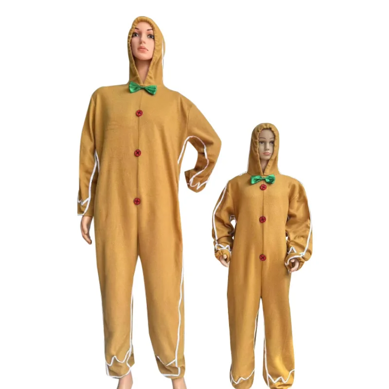 Взрослый Chtismtas Xmas Party Косплей Комбинезон с капюшоном Колобок Костюм