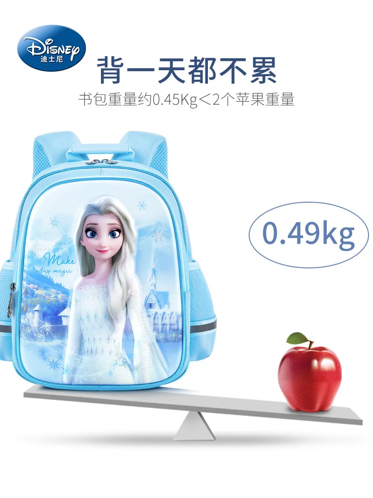 2022 Disney Frozen Kindergarten Bag For Girls Gifts Elsa Anna School Student Shoulder Orthopedic Backpack Large Capacity Mochila