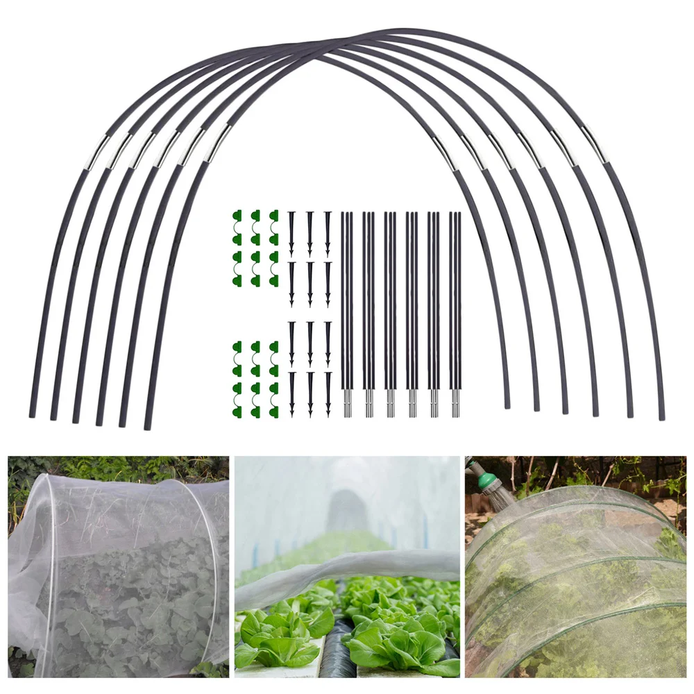 

Flowers And Plants 1set Protective Bracket Fiber Rod Durable Anti Frost Net Arch Set Horticultural Protection Bracket