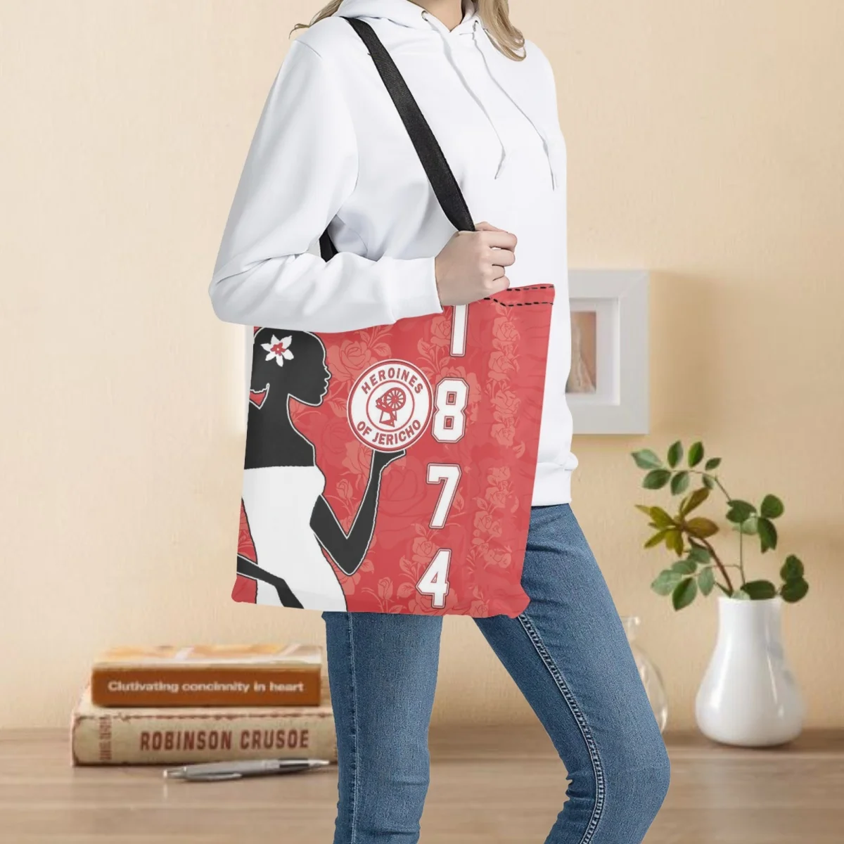 

Personalized Women Shopping Bags OES Heroines of Jericho Order the Eastern Star Totes Bag for Girls Shoulder Bookbag Foldable
