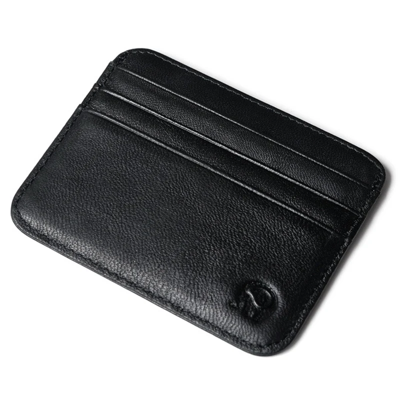 

Retro First Layer Cowhide Leather Card Bag with 7 Card Slot Super Thin 100% Real Leather Bank Card Holder Coin Purse Sort Wallet