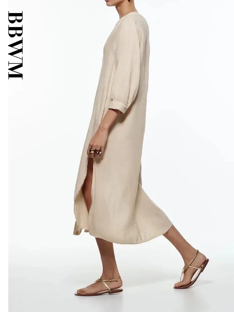 Женское однотонное однобортное платье-рубашка элегантное праздничное платье с