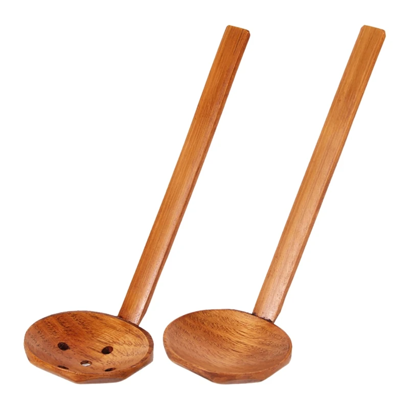Long Handle Large Spoon Ajisen Ramen Spoon Drink Soup Tortoise Shell Hot Pot Spoon Ramen Spoon, 1 Spoon And 1 Colander