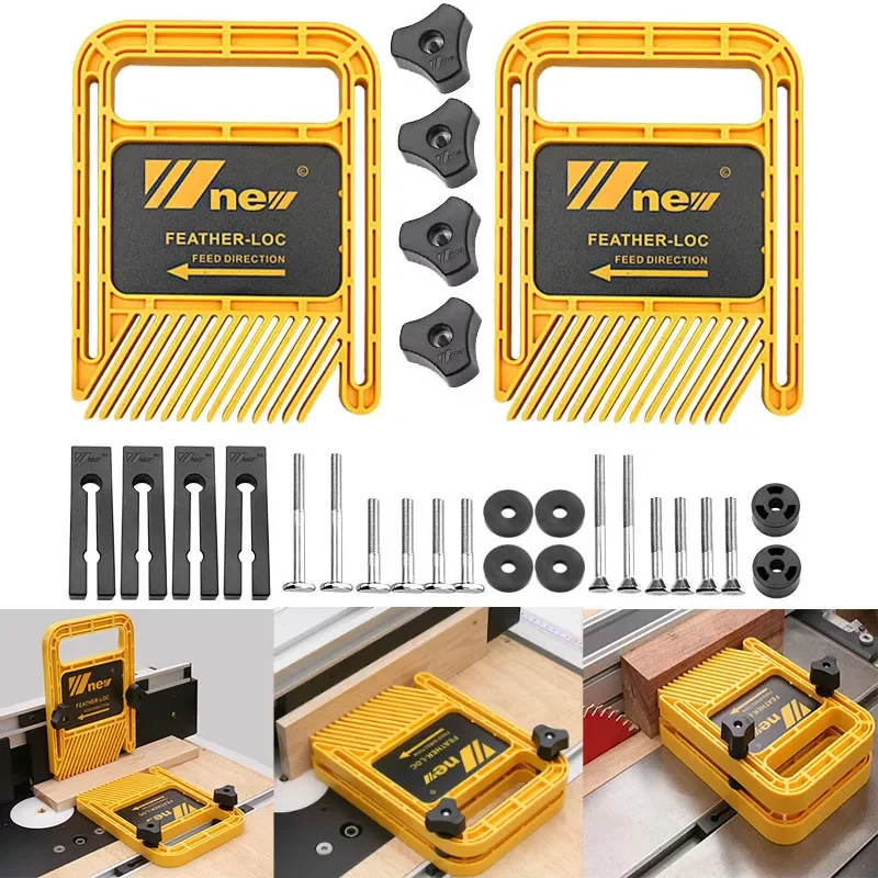 

Extended Feather Loc Board Set Multi-purpose Woodworking Engraving Machine Double Featherboards Miter Gauge Slot DIY Tools