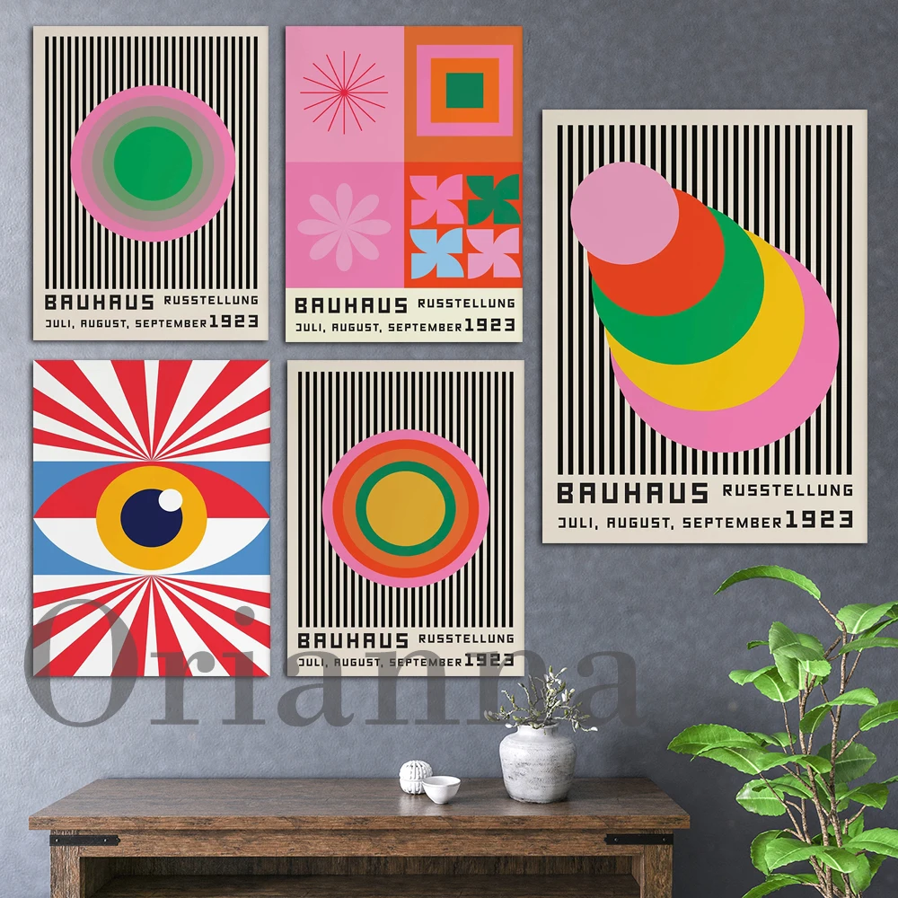 

Bauhaus Exhibition Poster, Mid Century Modern, Bauhaus Print, Minimalist Print, Pop Culture Print, Kitchen Wall Art, Home Decor