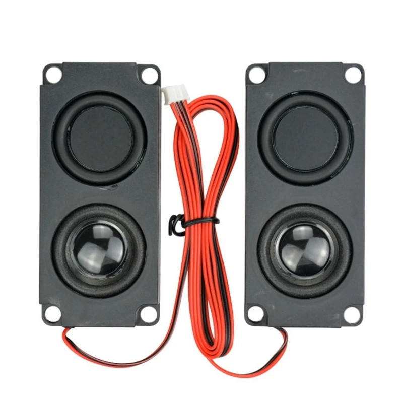 

2Pcs Speaker Stereo Woofer Portable Speakers 10045 LED TV Speaker 8Ohm 5W Square Speaker 580MM Cable Length