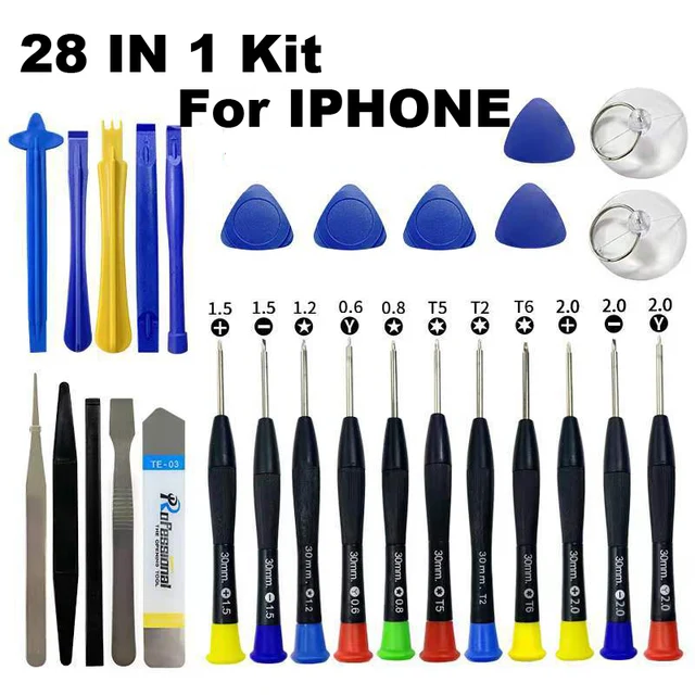 28/37 in1 Screw Screwdriver Spudger Pry Opening Repair Tool Kit For Mobile Phone iPhone Android Replacement DIY Hand Tools 2