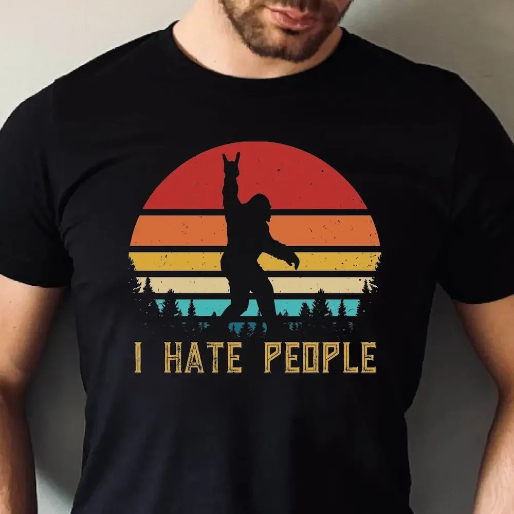 Футболка Я ненавижу людей Bigfoot Camping Sasquatch Believer