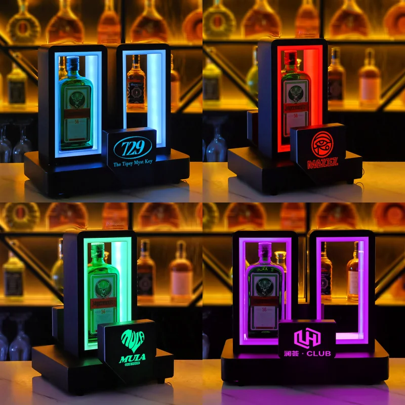 Фото Новая светодиодная подставка для вина, подставка для ликера Jagermeister, креативная подставка для виски для ночного клуба №2