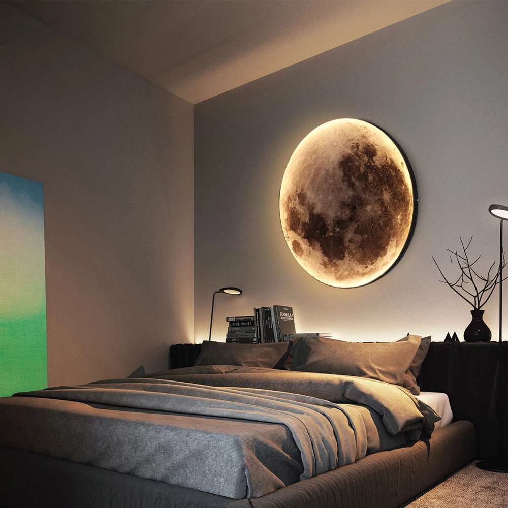 Modern LED Wall Lamps Moon Indoor Lighting Bedroom Dining Living Room For Home Decoration Fixture Hallway Decorate LED Wall Lamp