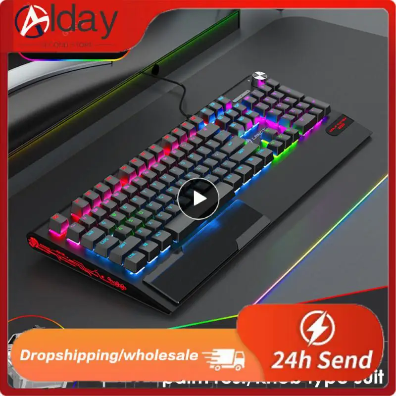

Made Of Aluminum Alloy Wired Usb Keyboard A Variety Of Rgb Cool Light Mechanical Touch K1000 Keyboard 104 Key Keyboard Keyboard