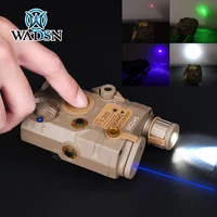 wadsn peq 15 la 5 blue laser indicator red dot laser white light flashlight fit picatinny rail airsoft hunting laser pointer