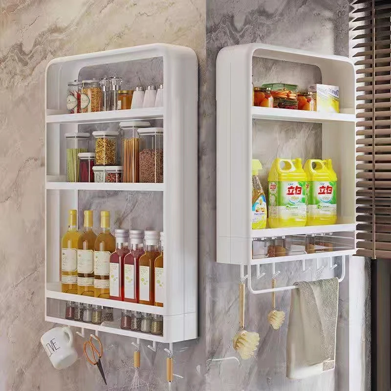 

Bathroom Punch-free Bathroom Storage Cosmetic Wall-mounted Organizer Wall Multi-layer Toilet Rack Accessory Basin Shelves