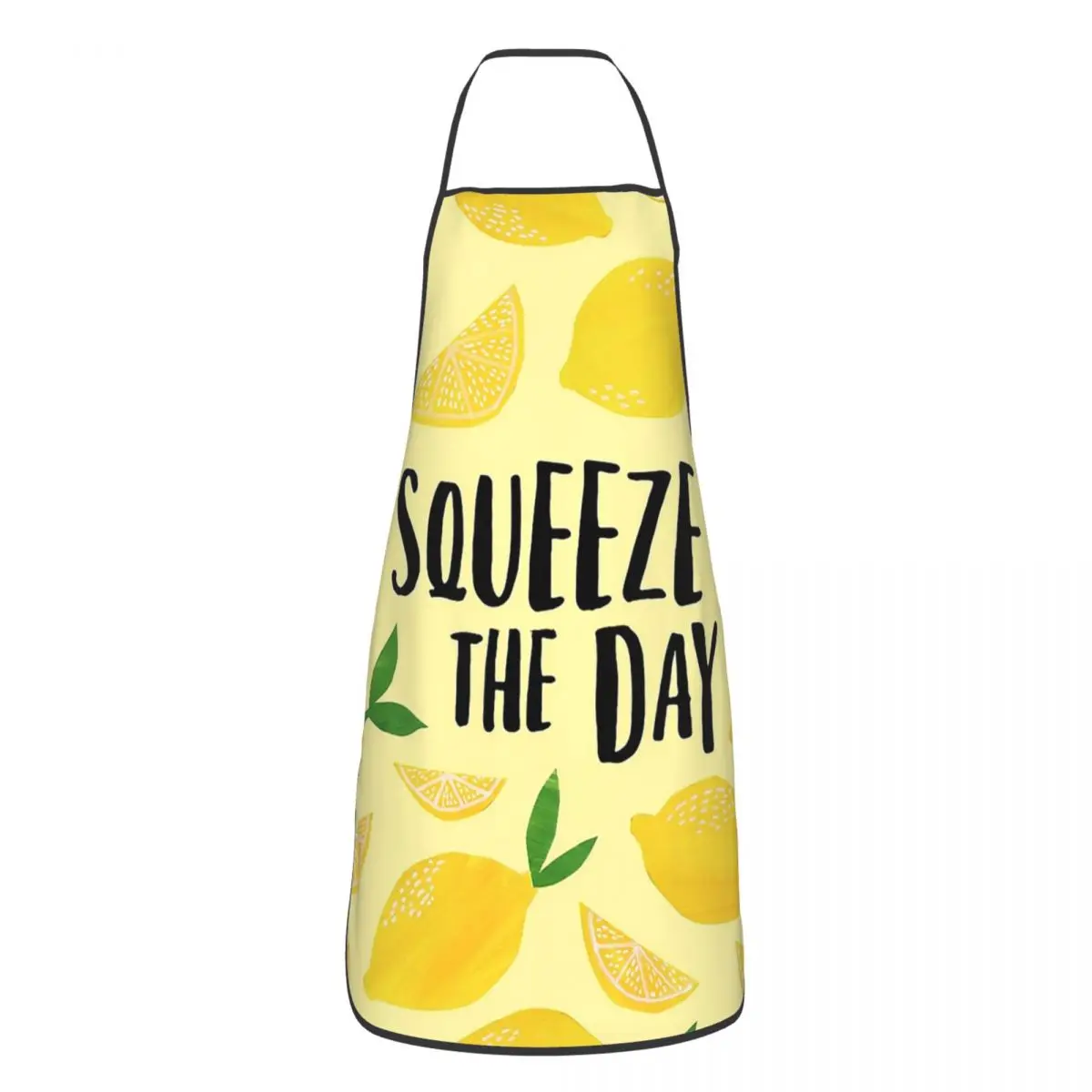 

Squeeze The Day Apron Sleeveless Home Kitchen Chef Cleaning Tablier Cooking Cuisine Bib for Adult Unisex Painting