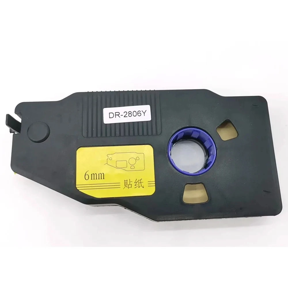 Кассетная лента этикетка 6 9 12 мм x 15 м белая желтая чернильный картридж для